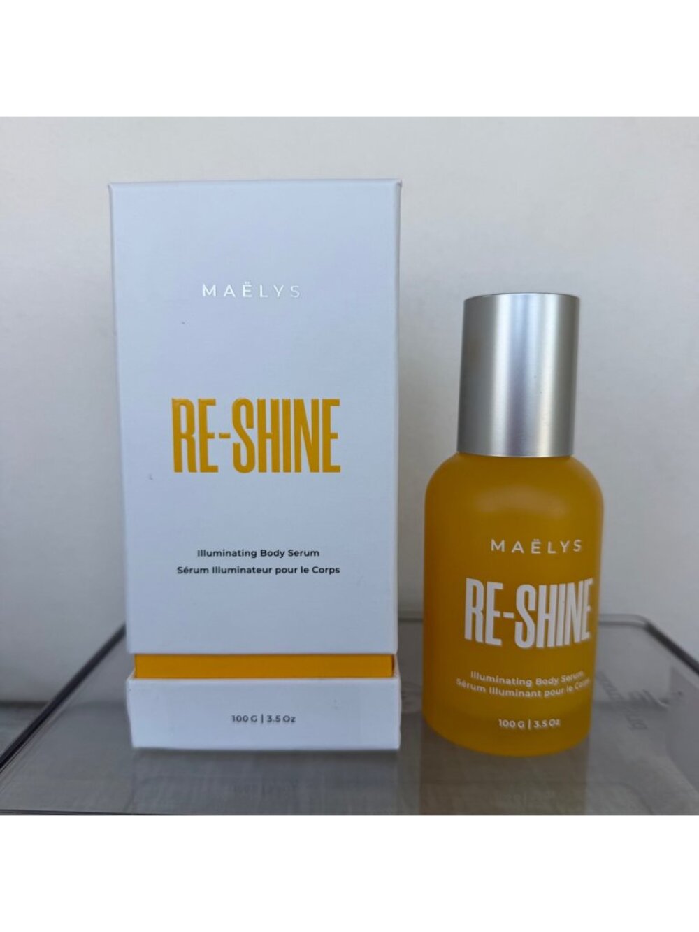 $59 NEW MAELYS RE-SHINE ILLUMINATING BODY SERUM 3.5OZ